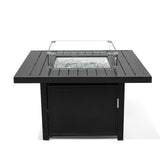 Aluminum Propane 42" Square Outdoor Fire Pit Table